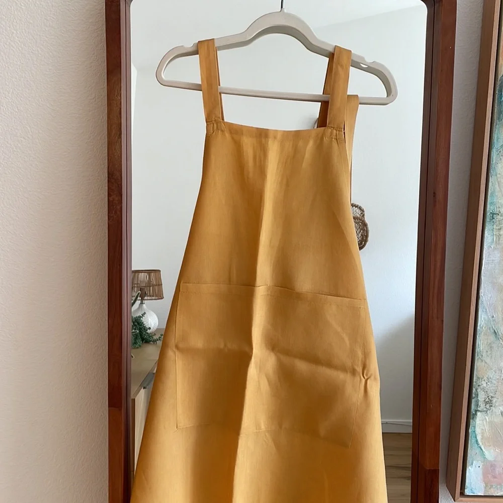 Linen Apron - Mustard - Picture 4 of 10